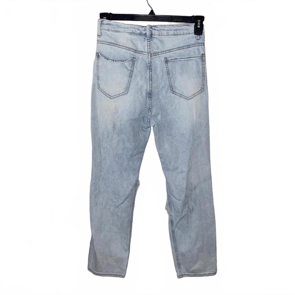 S.O.N.G. Timeless Fit Distressed High Waisted Jeans 5/27 Y2K Button Fly - Picture 2 of 3